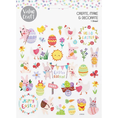 Glitter Eggs Hunt Easter Stickers